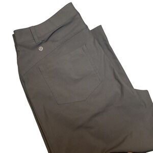 Lululemon City Sleek Pants Women's 33 Black Stretch High Rise Wide Leg 5 Pocket